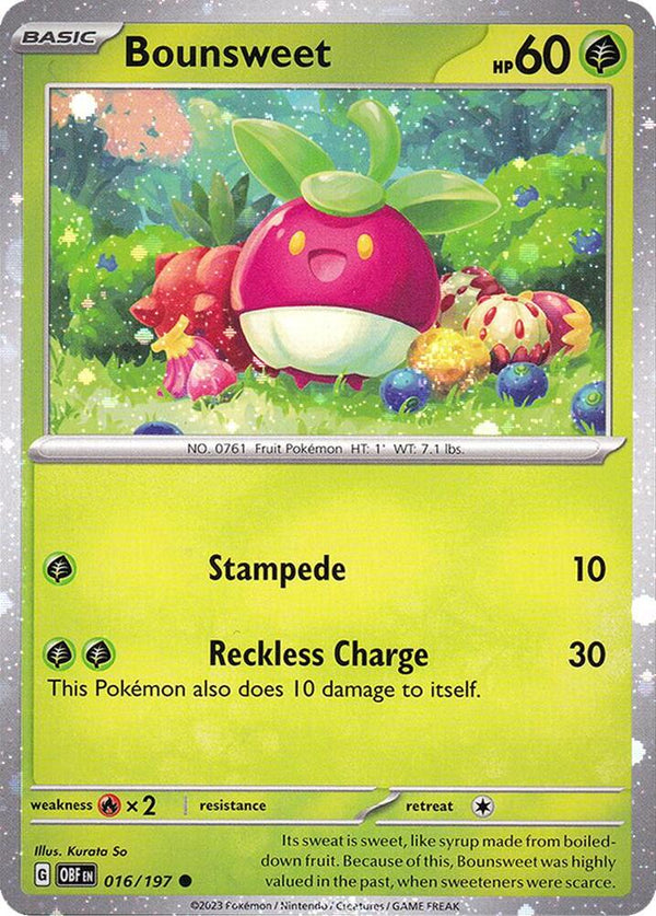 Bounsweet - 016/197 (Cosmos Holo) - Pokémon