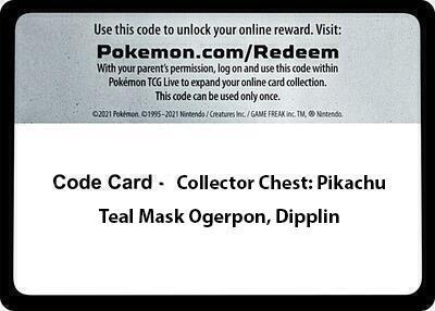 Code Card - Collector Chest: Pikachu, Teal Mask Ogerpon, Dipplin - Pokémon