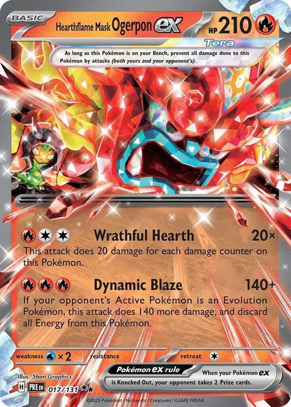 Hearthflame Mask Ogerpon ex - 017/131 - Pokémon