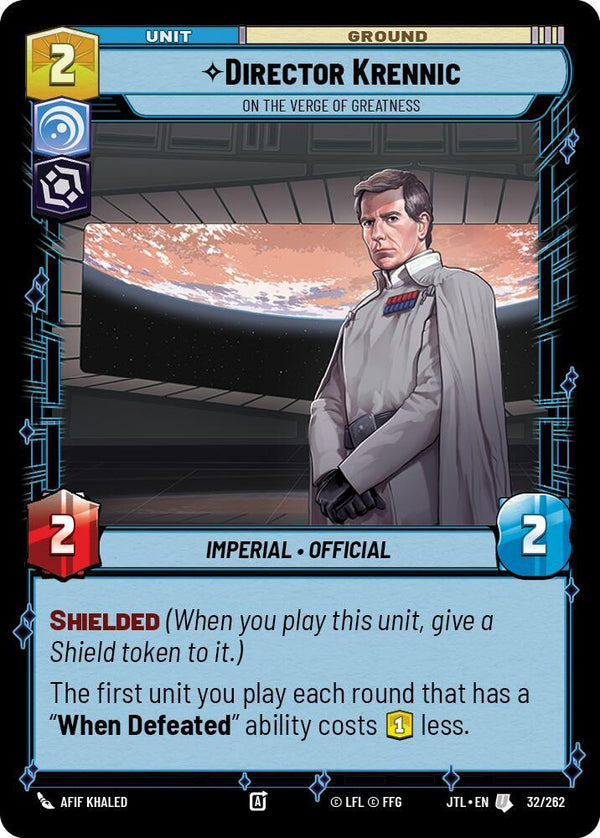 Director Krennic - On the Verge of Greatness - Star Wars Unlimited