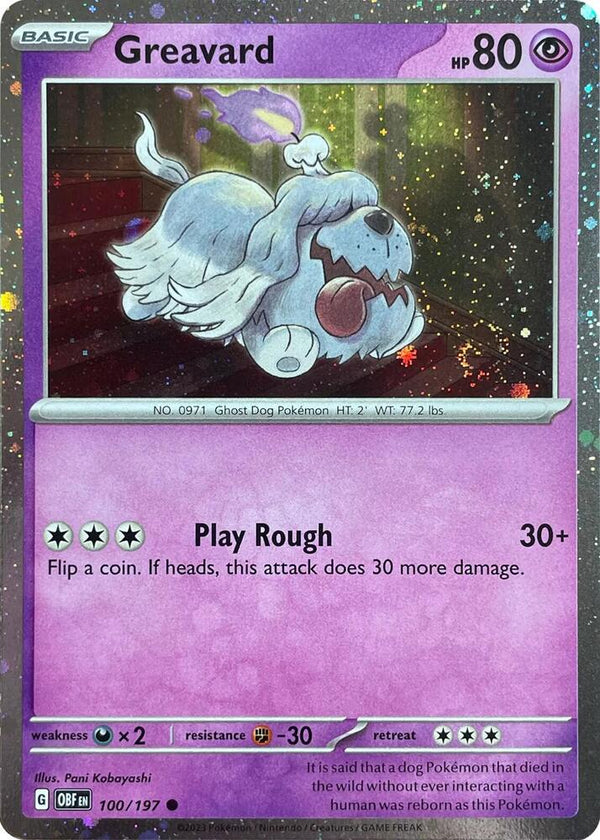 Greavard - 100/197 (Cosmos Holo) - Pokémon
