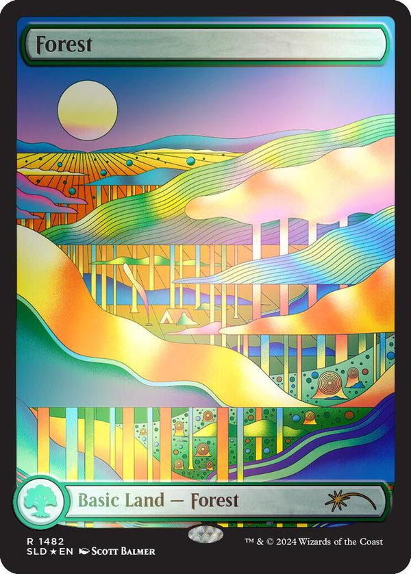 Forest (1482) (Rainbow Foil) - Magic: The Gathering