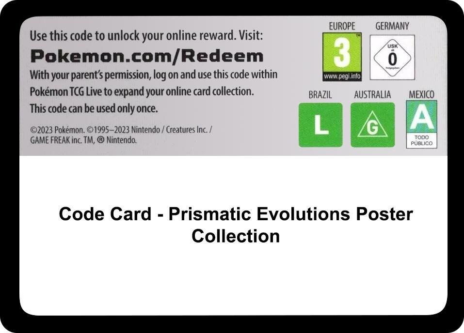 Code Card - Prismatic Evolutions Poster Collection