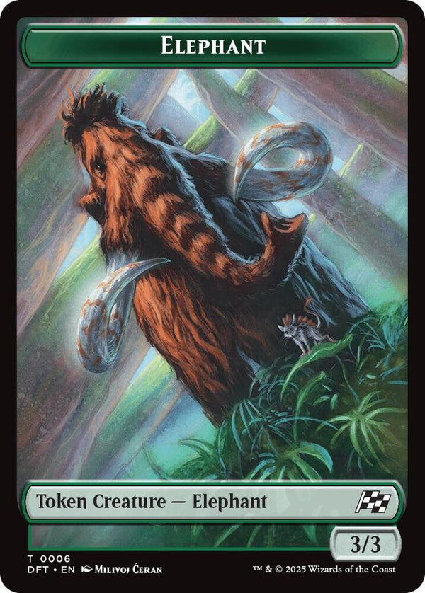 Elephant // Zombie (0003) Double-Sided Token - Magic: The Gathering