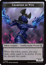 Champion of Wits // Zombie (0003) Double-Sided Token - Magic: The Gathering