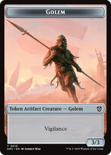 Golem (0015) // Thopter (0009) Double-Sided Token - Magic: The Gathering