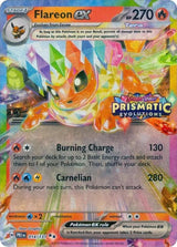 Flareon ex - 014/131 (Prismatic Evolutions Stamp) - Pokémon