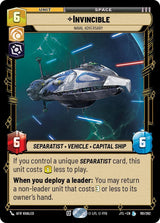 Invincible - Naval Adversary - Star Wars Unlimited