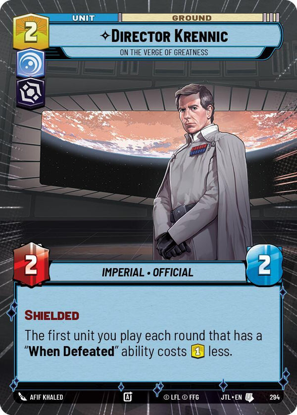 Director Krennic - On the Verge of Greatness (Hyperspace) - Star Wars Unlimited