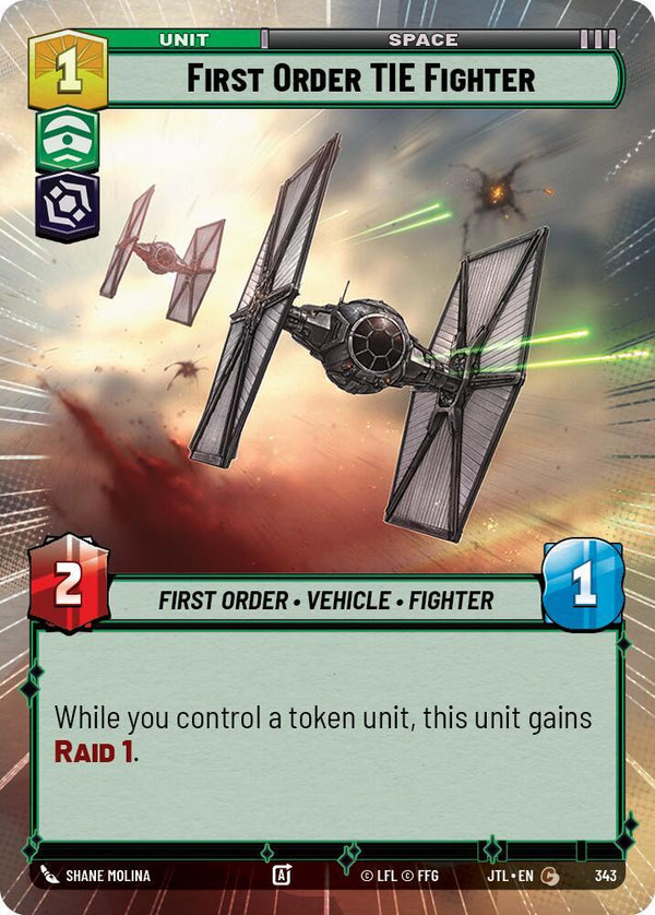 First Order TIE Fighter (Hyperspace) - Star Wars Unlimited