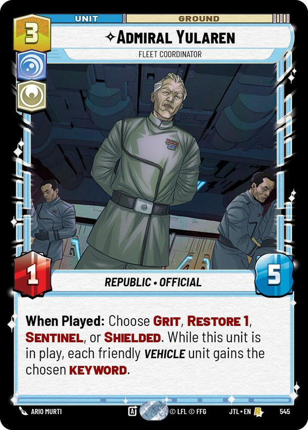 Admiral Yularen - Fleet Coordinator (Foil) - Star Wars Unlimited