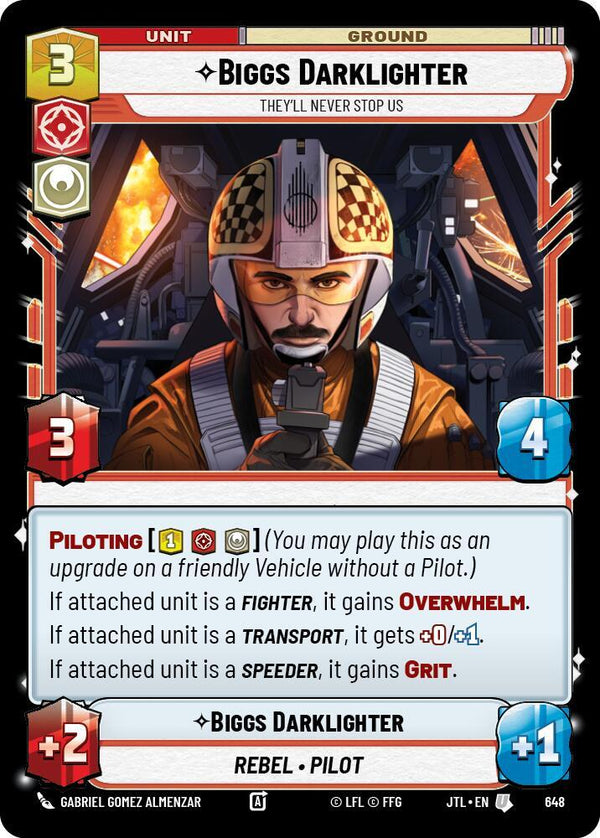 Biggs Darklighter - They'll Never Stop Us (Foil) - Star Wars Unlimited