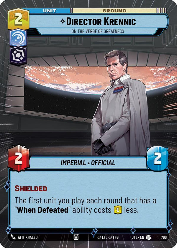 Director Krennic - On the Verge of Greatness (Hyperspace Foil) - Star Wars Unlimited
