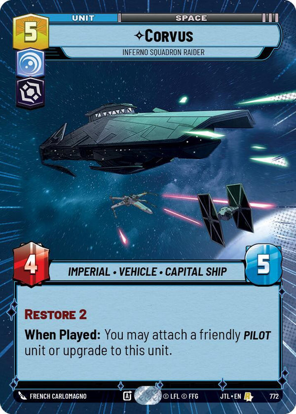 Corvus - Inferno Squadron Raider (Hyperspace Foil) - Star Wars Unlimited