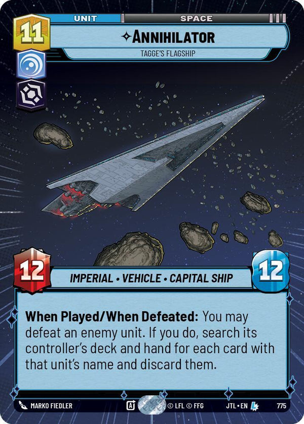 Annihilator - Tagge's Flagship (Hyperspace Foil) - Star Wars Unlimited