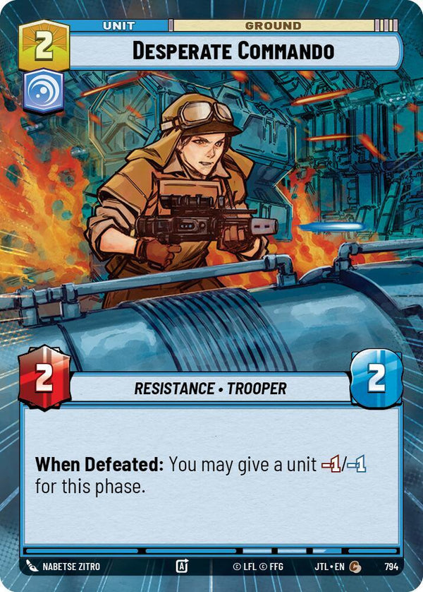 Desperate Commando (Hyperspace Foil) - Star Wars Unlimited