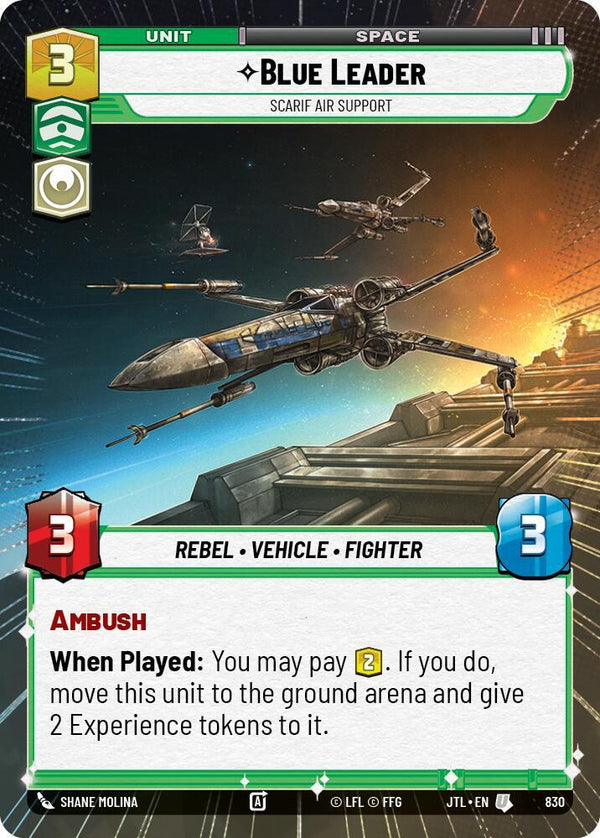 Blue Leader - Scarif Air Support (Hyperspace Foil) - Star Wars Unlimited