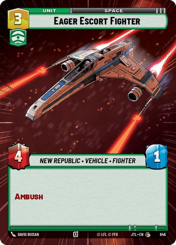 Eager Escort Fighter (Hyperspace Foil) - Star Wars Unlimited