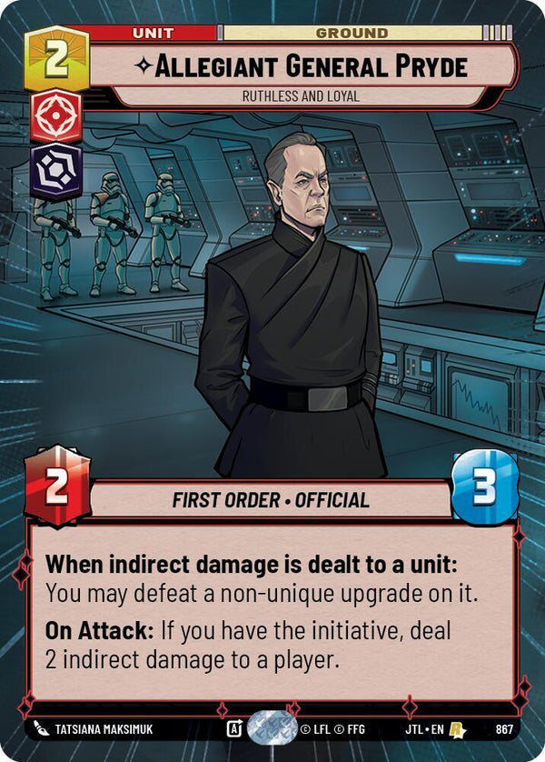 Allegiant General Pryde - Ruthless and Loyal (Hyperspace Foil) - Star Wars Unlimited