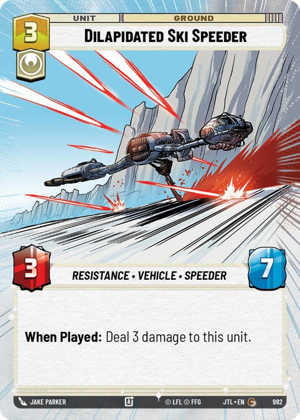 Dilapidated Ski Speeder (Hyperspace Foil) - Star Wars Unlimited