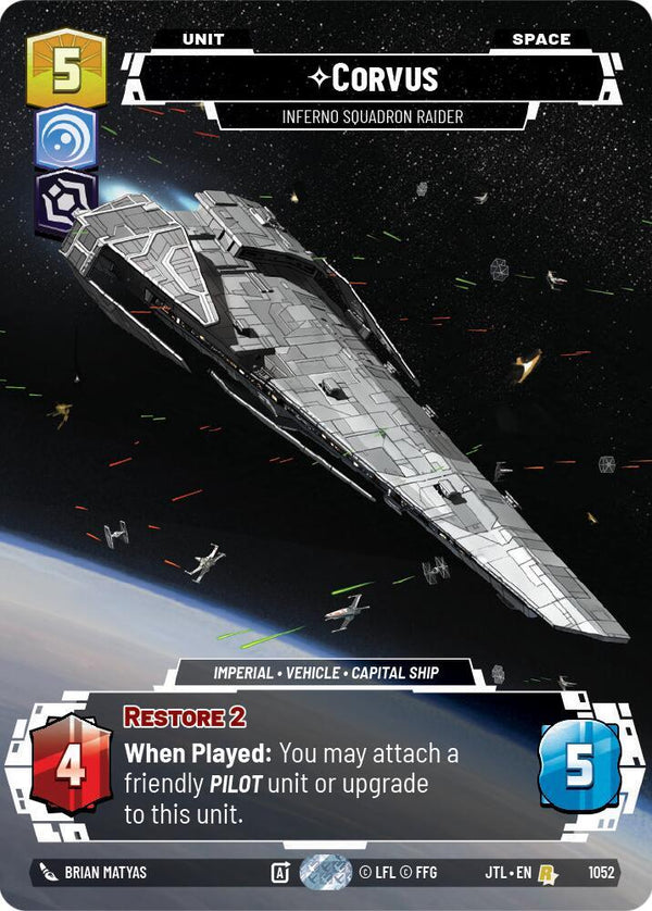 Corvus - Inferno Squadron Raider (Prestige Foil) - Star Wars Unlimited