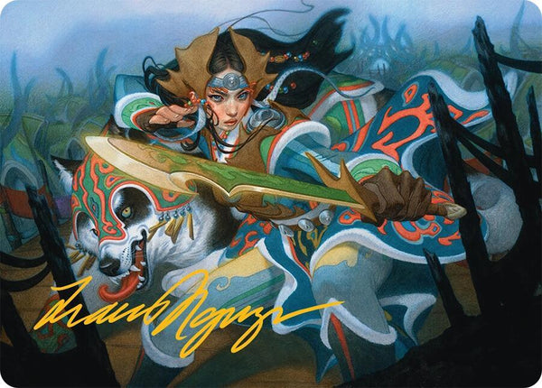 Eshki Dragonclaw Art Card (23/54) (Gold-Stamped Signature) - Magic: The Gathering