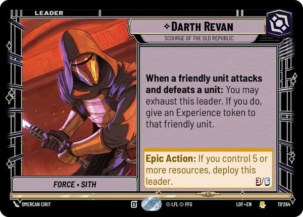 Darth Revan - Scourge of the Old Republic - Star Wars Unlimited