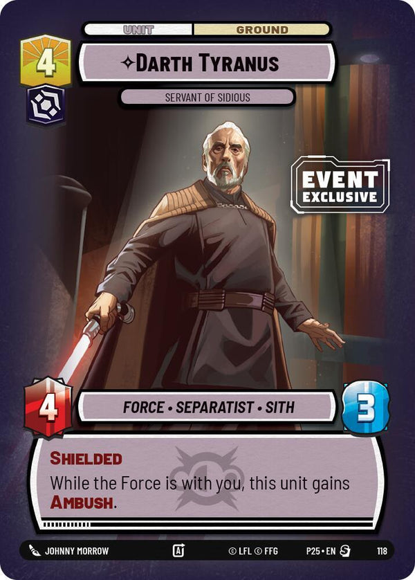 Darth Tyranus - Servant of Sidious - Star Wars Unlimited