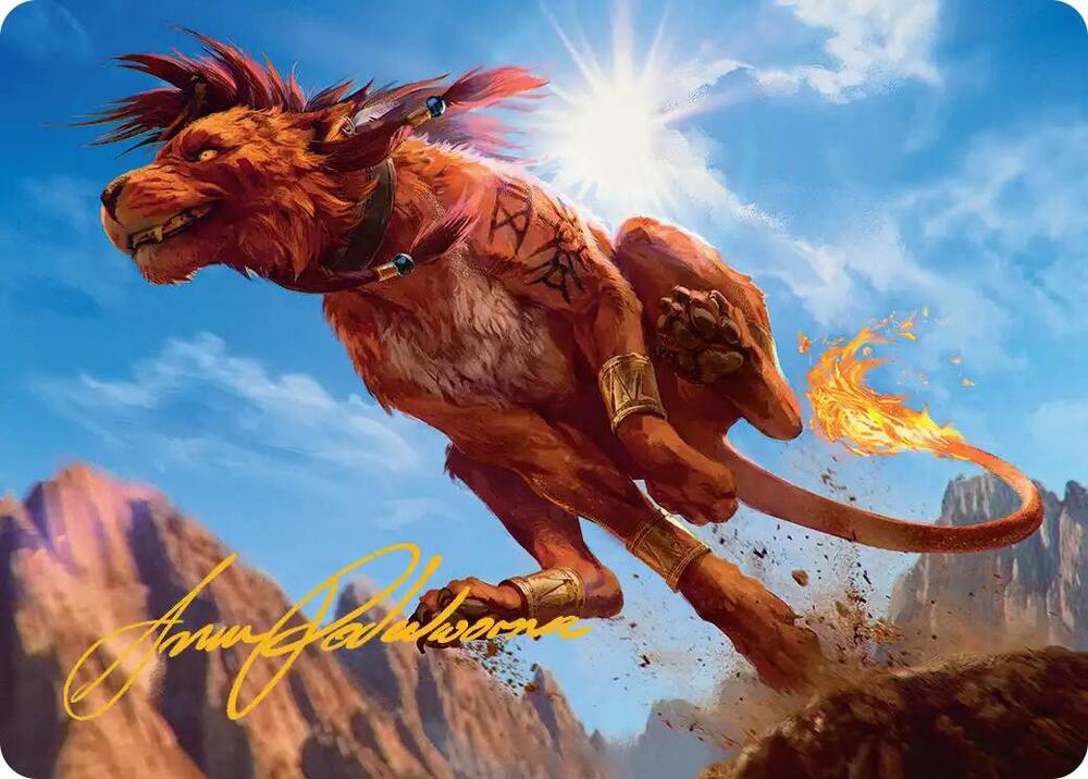 Red XIII, Proud Warrior Art Card (Gold-Stamped Signature)