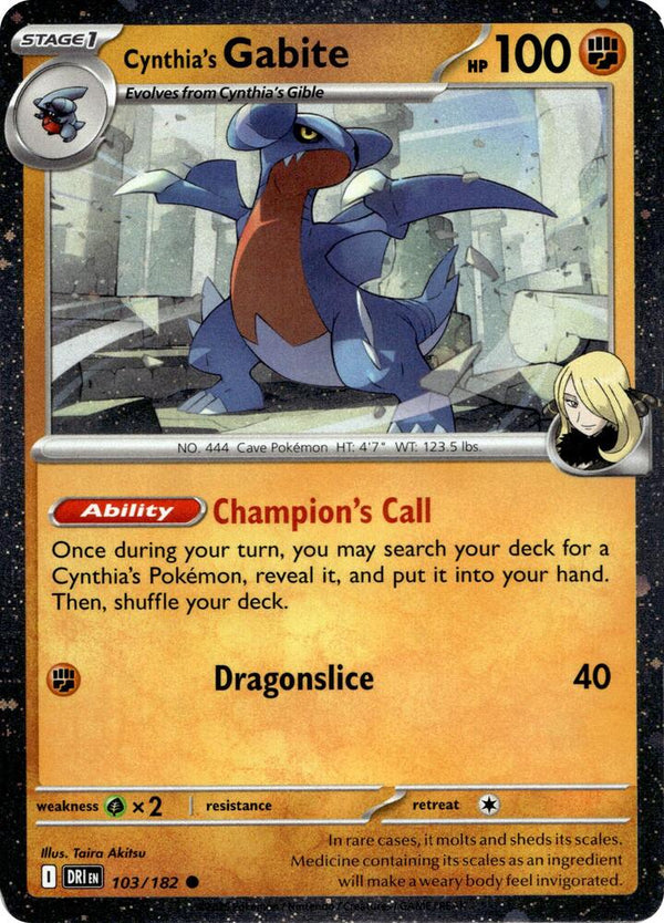 Cynthia's Gabite (Cosmos Holo) - Pokémon