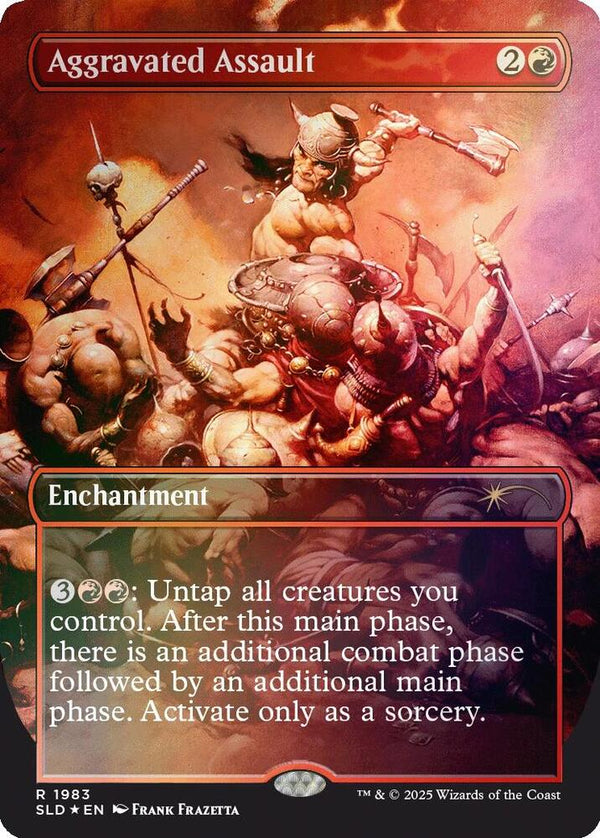 Aggravated Assault (1983) (Rainbow Foil) - Magic: The Gathering