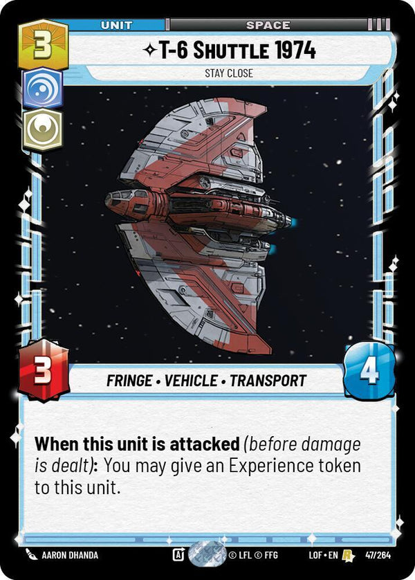 T-6 Shuttle 1974 - Stay Close - Star Wars Unlimited