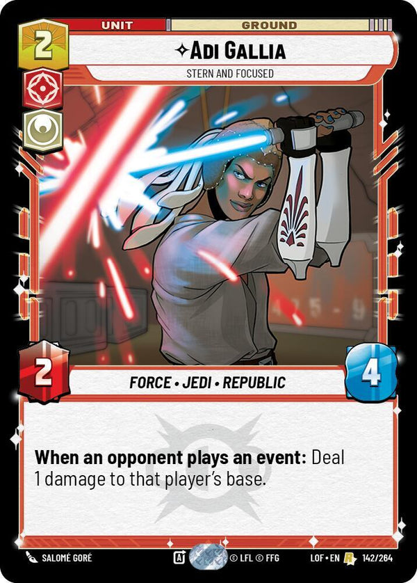Adi Gallia - Stern and Focused - Star Wars Unlimited