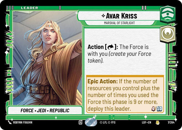 Avar Kriss - Marshal of Starlight - Star Wars Unlimited