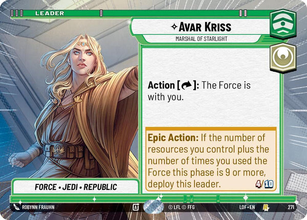 Avar Kriss - Marshal of Starlight (Hyperspace) - Star Wars Unlimited