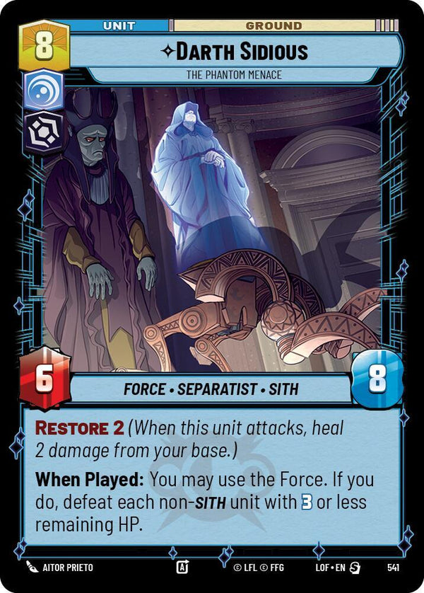Darth Sidious - The Phantom Menace (Foil) - Star Wars Unlimited