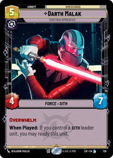 Darth Malak - Covetous Apprentice (Foil) - Star Wars Unlimited
