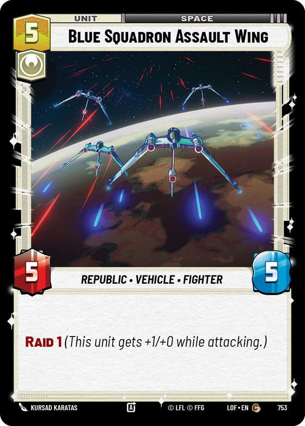 Blue Squadron Assault Wing (Foil) - Star Wars Unlimited