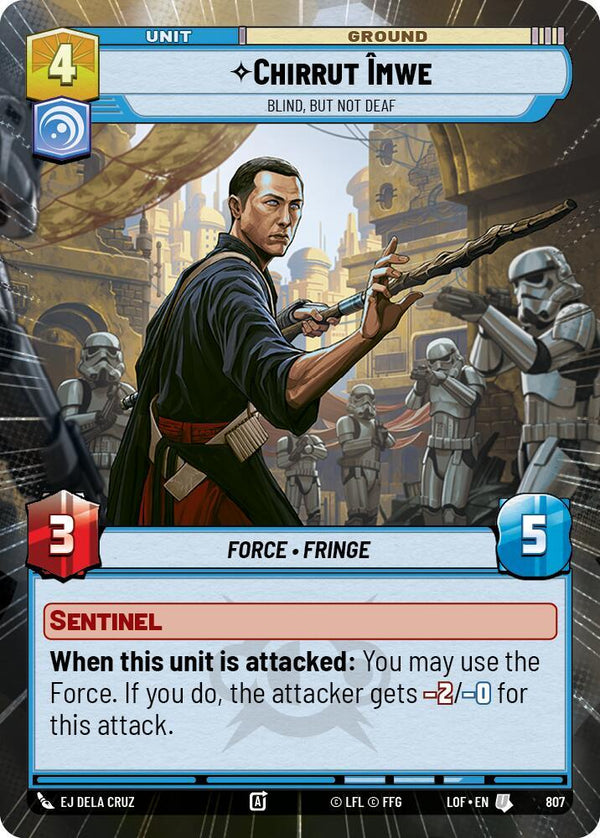 Chirrut Imwe - Blind, but not Deaf (Hyperspace Foil) - Star Wars Unlimited