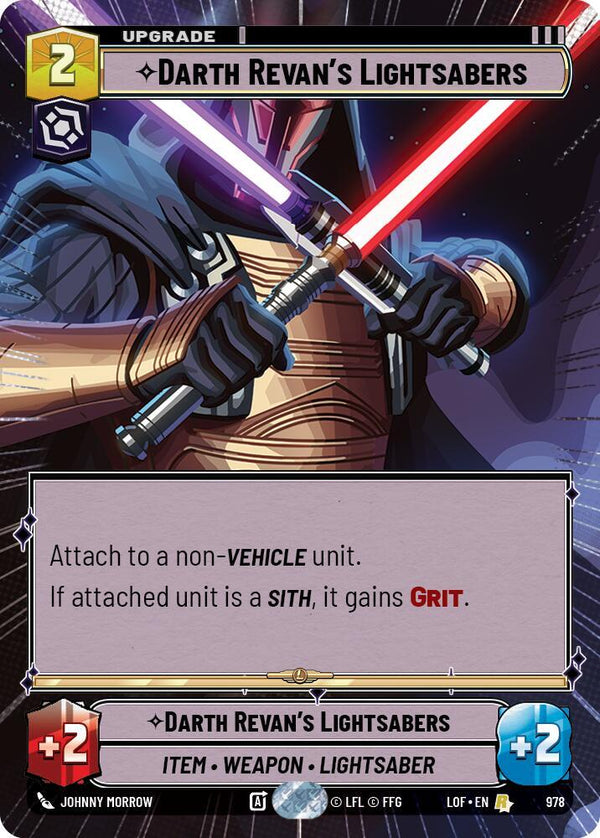 Darth Revan's Lightsabers (Hyperspace Foil) - Star Wars Unlimited