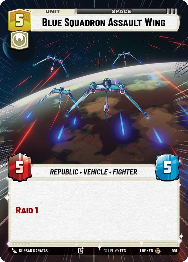 Blue Squadron Assault Wing (Hyperspace Foil) - Star Wars Unlimited