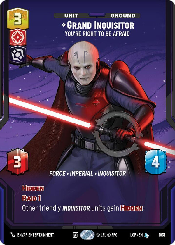 Grand Inquisitor - You're Right to Be Afraid (Prestige) - Star Wars Unlimited