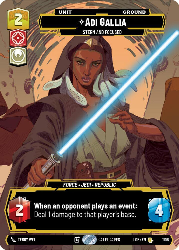 Adi Gallia - Stern and Focused (Prestige Foil) - Star Wars Unlimited