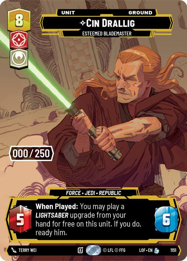 Cin Drallig - Esteemed Blademaster (Serialized) - Star Wars Unlimited