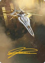 Dawnsire, Sunstar Dreadnought Art Card (Gold-Stamped Signature) - Magic: The Gathering
