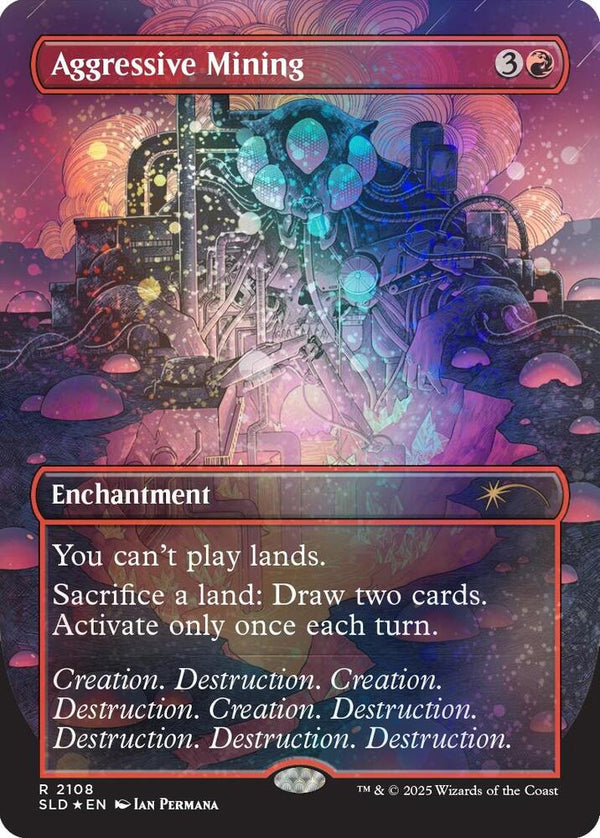 Aggressive Mining (Galaxy Foil) - Magic: The Gathering