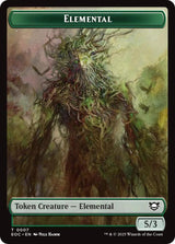 Elemental (0007) // Golem (0014) Double-Sided Token - Magic: The Gathering