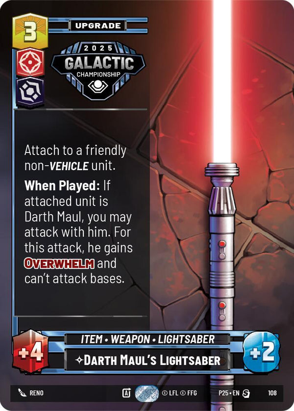 Darth Maul's Lightsaber - Star Wars Unlimited
