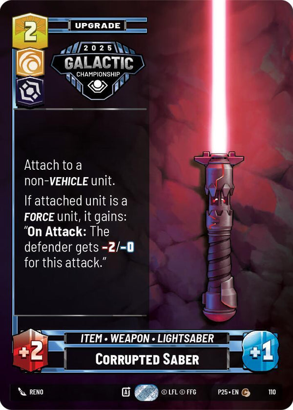 Corrupted Saber - Star Wars Unlimited