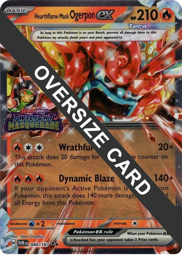 Hearthflame Mask Ogerpon ex (Twilight Masquerade Stamp) - Pokémon